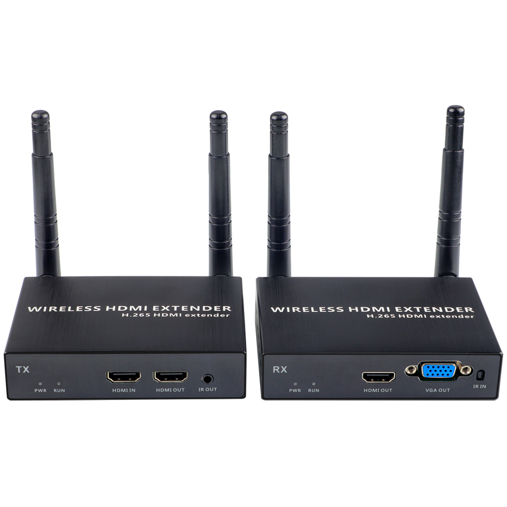 H.265 1080P Wireless HDMI Extender HDMI Transmitter VGA Receiver W/Transmission Distance Up to 656ft (200M)