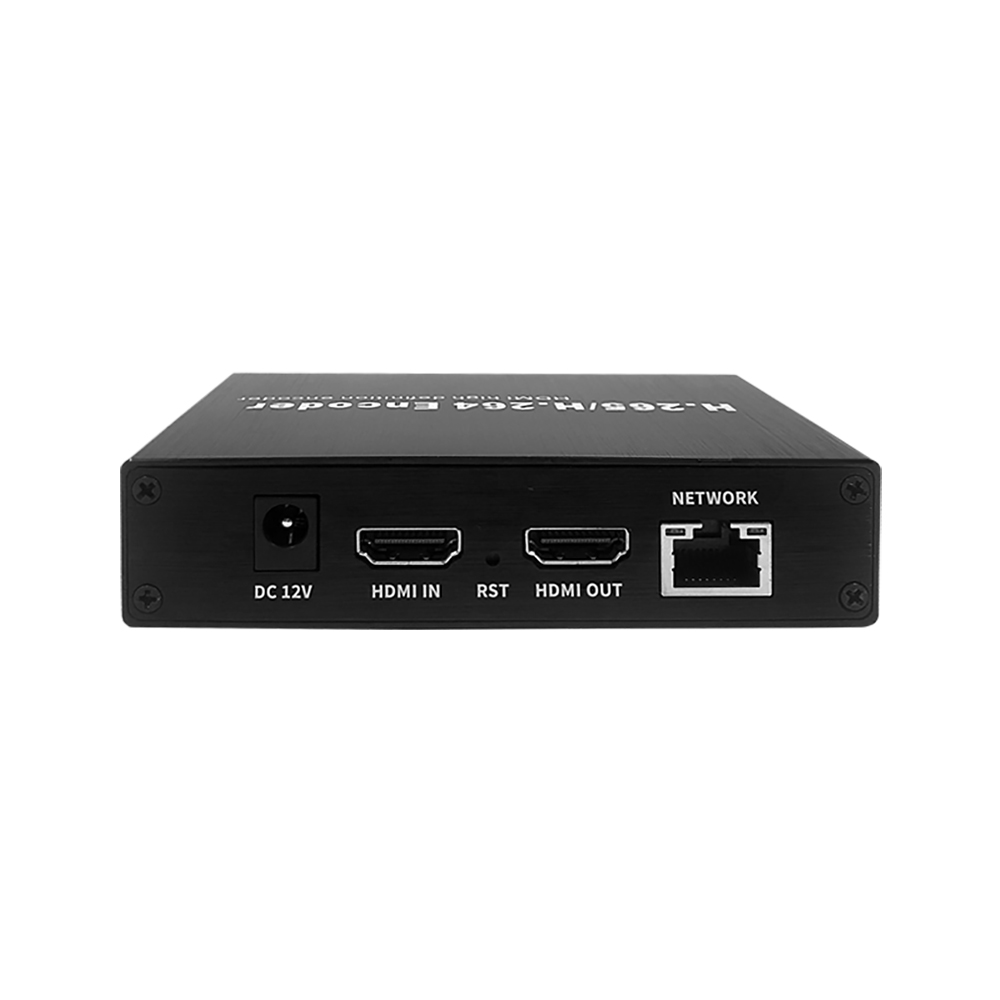 H.265 H.264 Decodificador de vídeo IP HDMI VGA CVBS Video Audio Streaming  Decodificador RTMP HLS RTSP UDP SRT Decodificador H.265 H.264 para