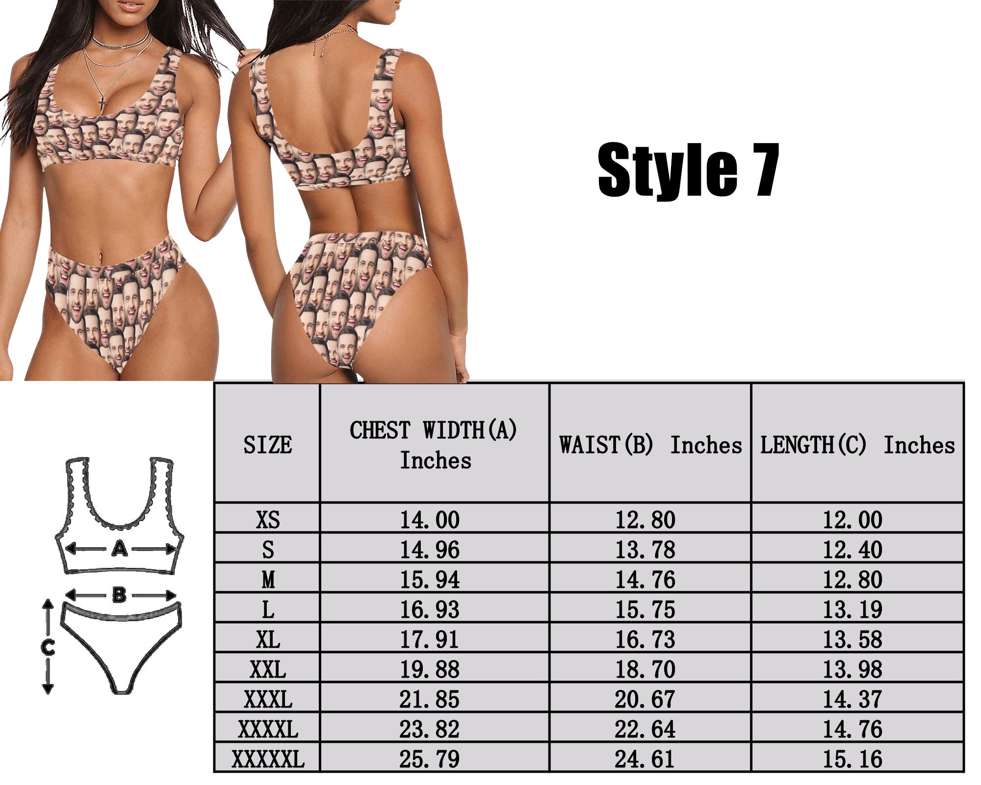 Custom Face Swimsuit/Personalize Bachelorette Swimsuit/Women Swimsuit/Bride bathing Suit/Bachelorette Squad bathing suit/Plus Size Swimsuit