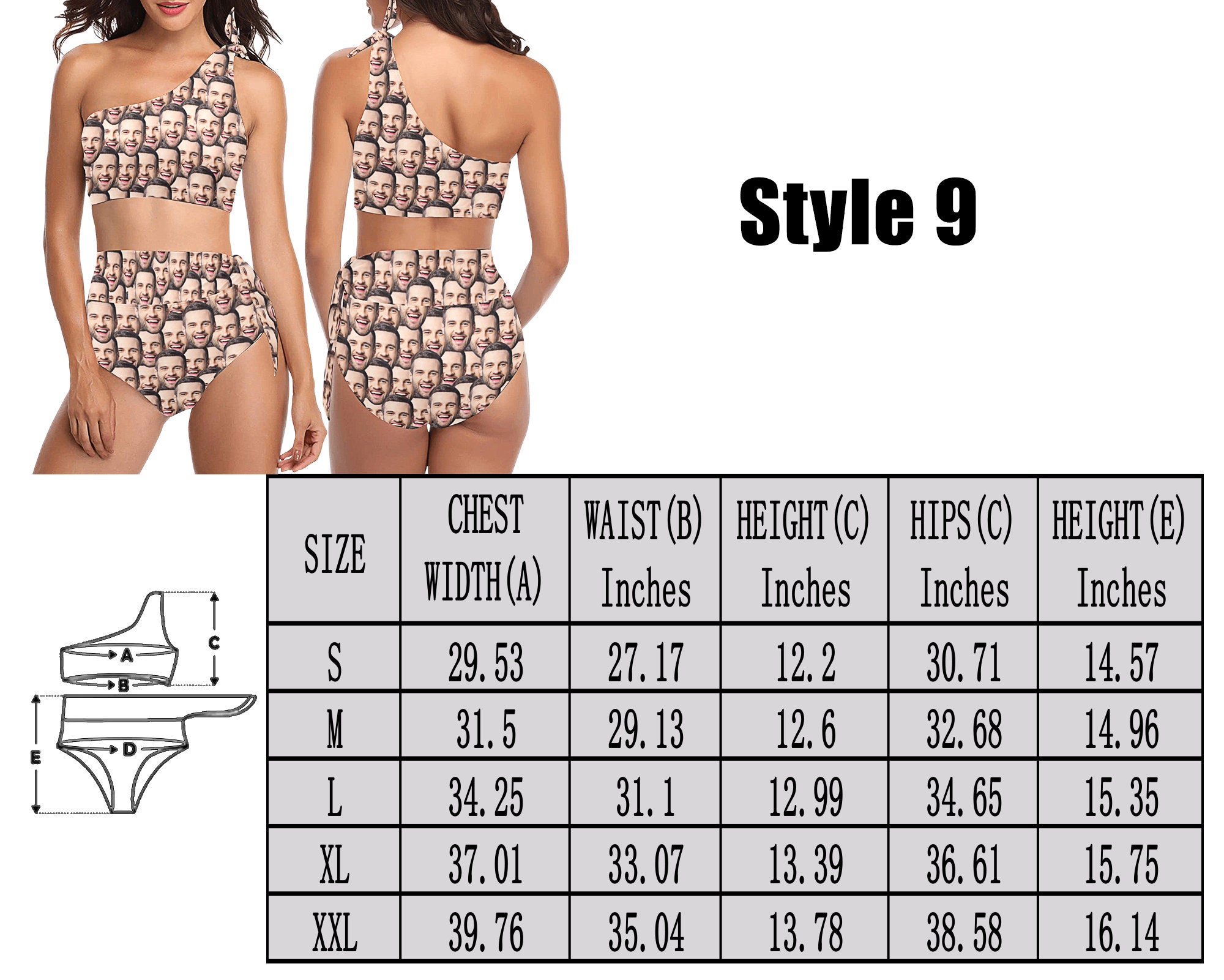 Custom Face Swimsuit/Personalize Bachelorette Swimsuit/Women Swimsuit/Bride bathing Suit/Bachelorette Squad bathing suit/Plus Size Swimsuit