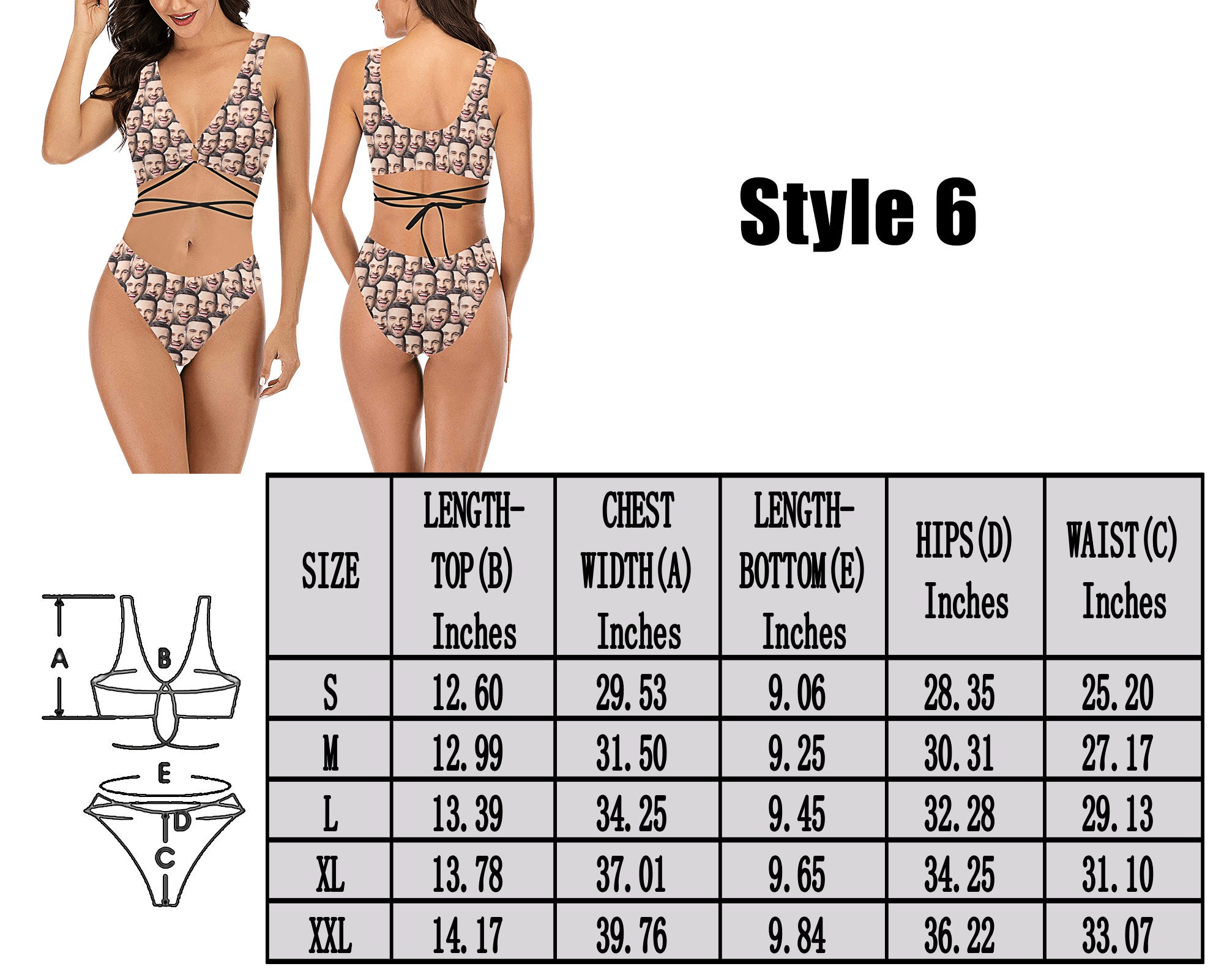 Custom Face Swimsuit/Personalize Bachelorette Swimsuit/Women Swimsuit/Bride bathing Suit/Bachelorette Squad bathing suit/Plus Size Swimsuit