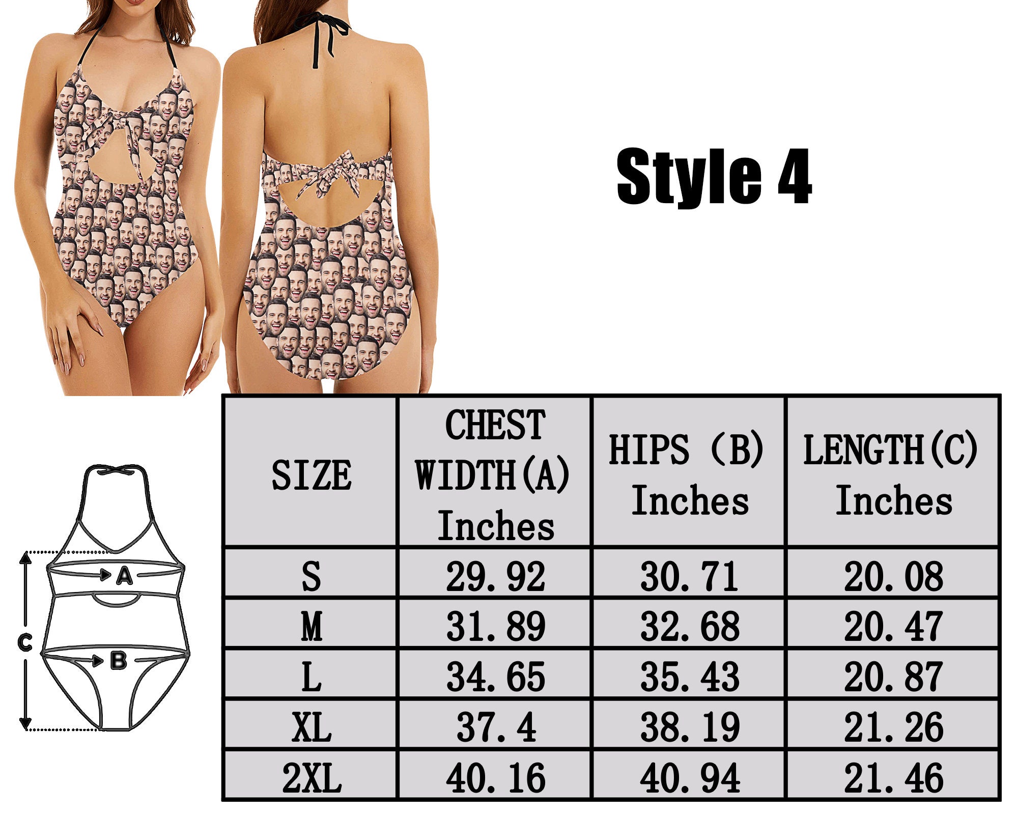Custom Face Swimsuit/Personalize Bachelorette Swimsuit/Women Swimsuit/Bride bathing Suit/Bachelorette Squad bathing suit/Plus Size Swimsuit