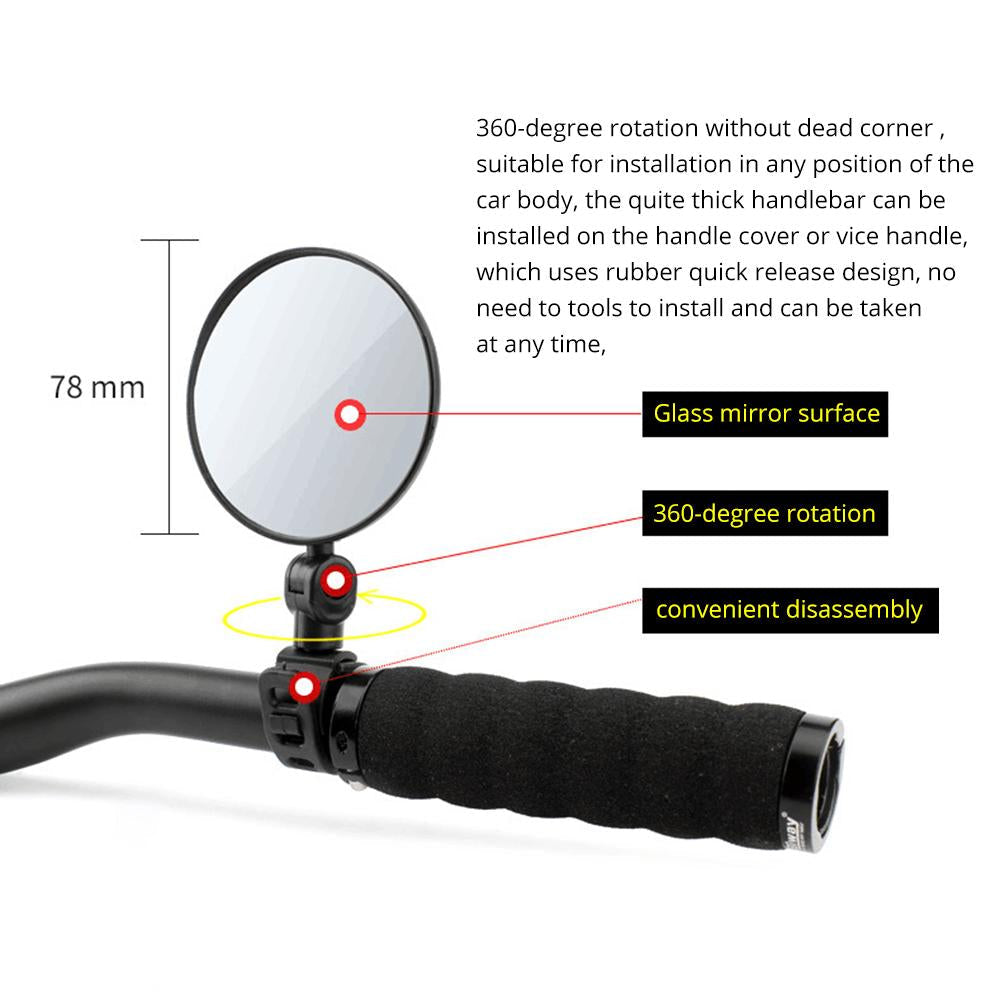 Adjustable Bicycle Handlebar Rear View Mirror-xinru