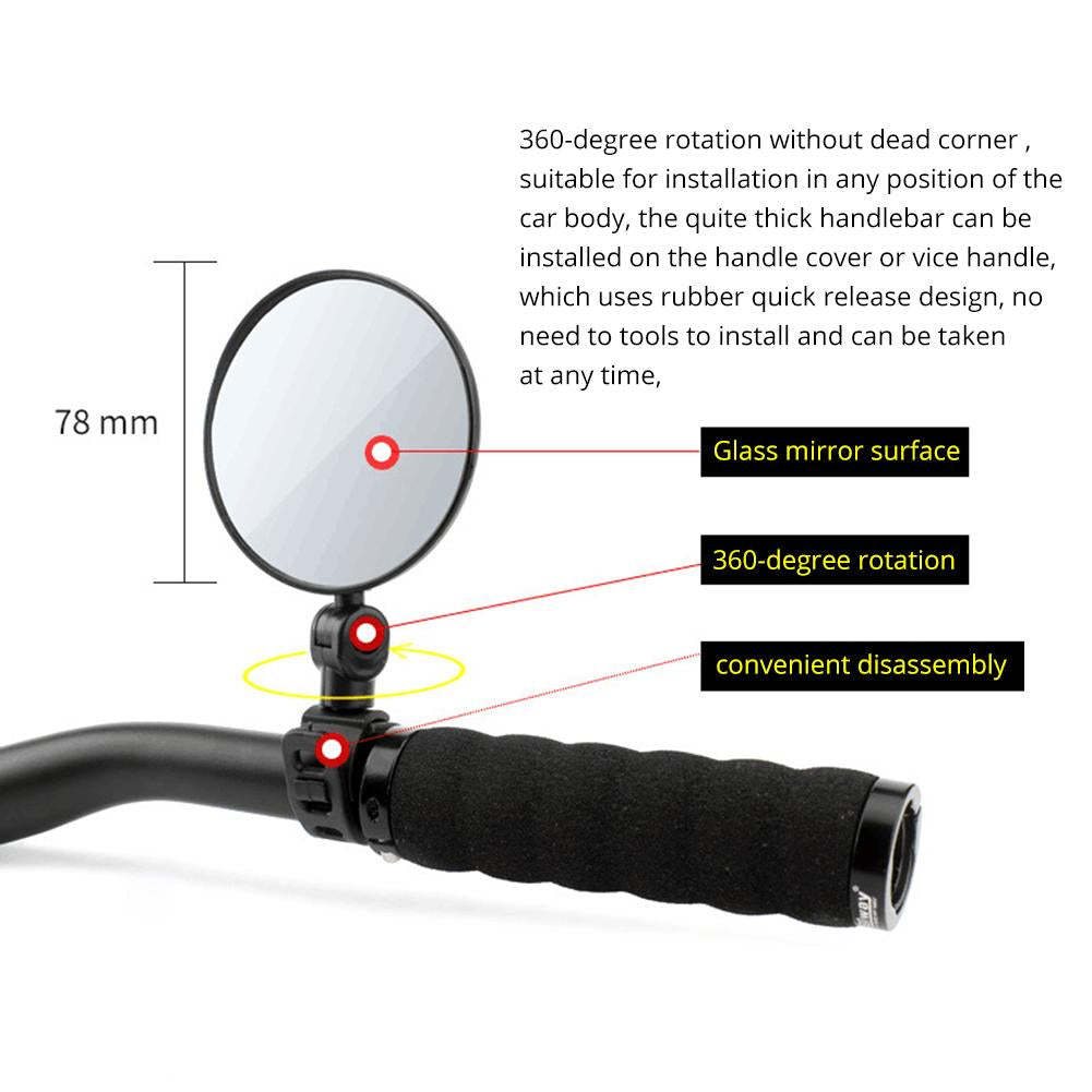 Adjustable Bicycle Handlebar Rear View Mirror-xinru