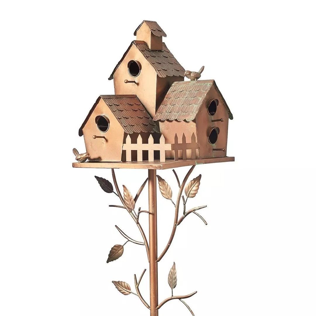 Metal Birdhouse Garden Stakes-xinru