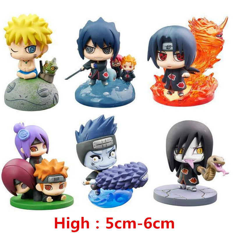 New Naruto Anime Figures Q Version Kawaii Shippuden Toys Doll-xinru