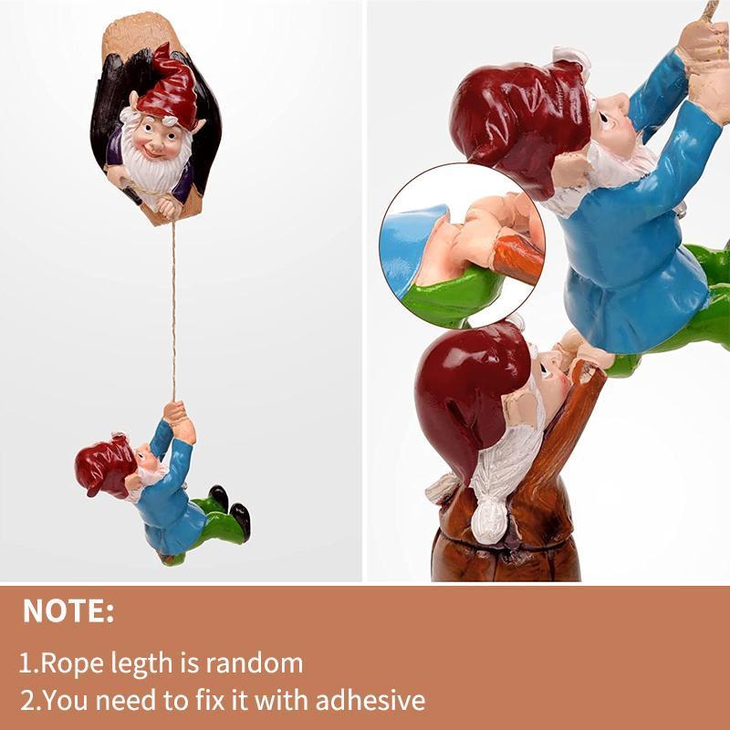 Garden Ornaments-gnomes Climbing On The Tree-xinru