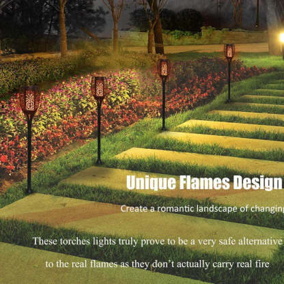 Waterproof Garden Decor Solar Flame Lawn Lamp-xinru