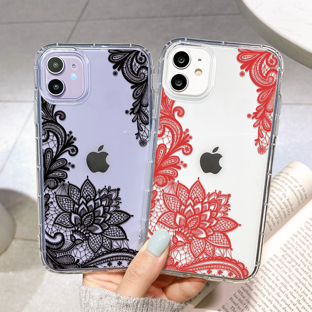 Clear Lace Flower Case-xinru