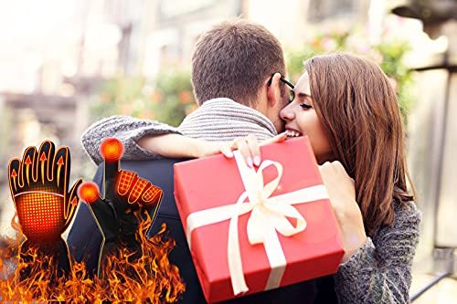 Unisex Electric Battery Powered Waterproof Warm Touchscreen Heated Gloves for Sports-xinru shop