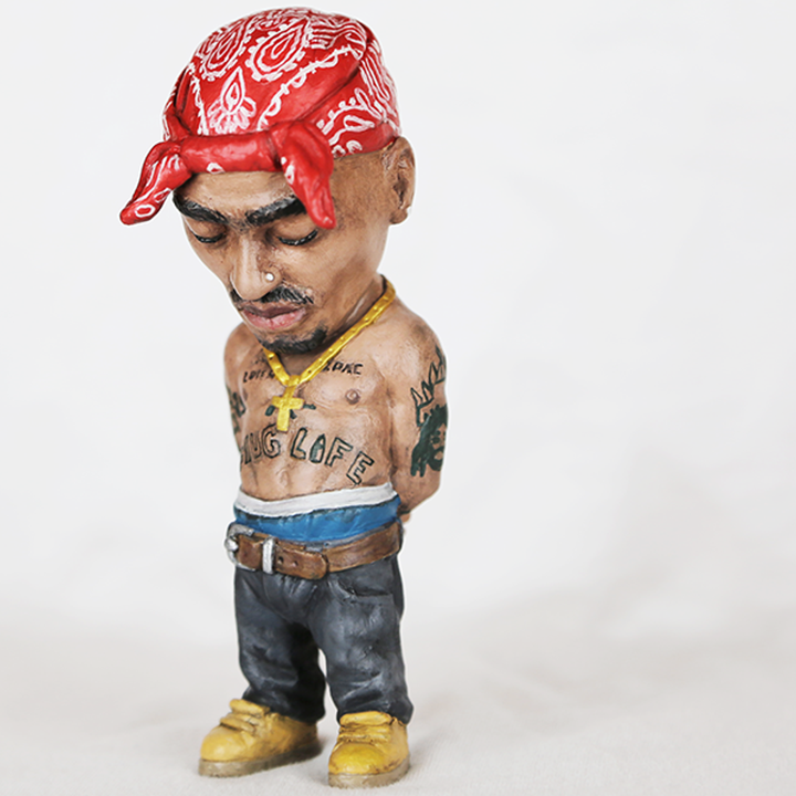 Gangster Rapper Sculpture Garden Home Decor-xinru