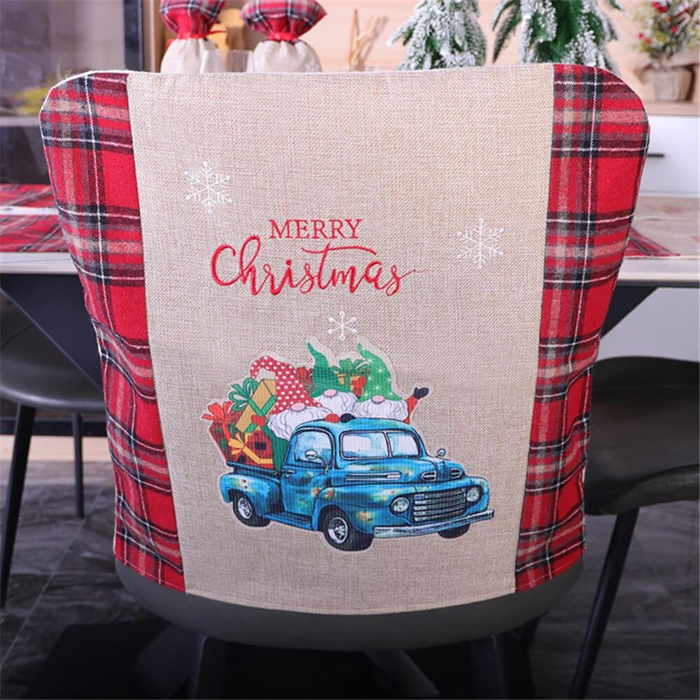Christmas Chair Covers Home Dining Room Decor Dinner Chair Back Cover-xinru shop
