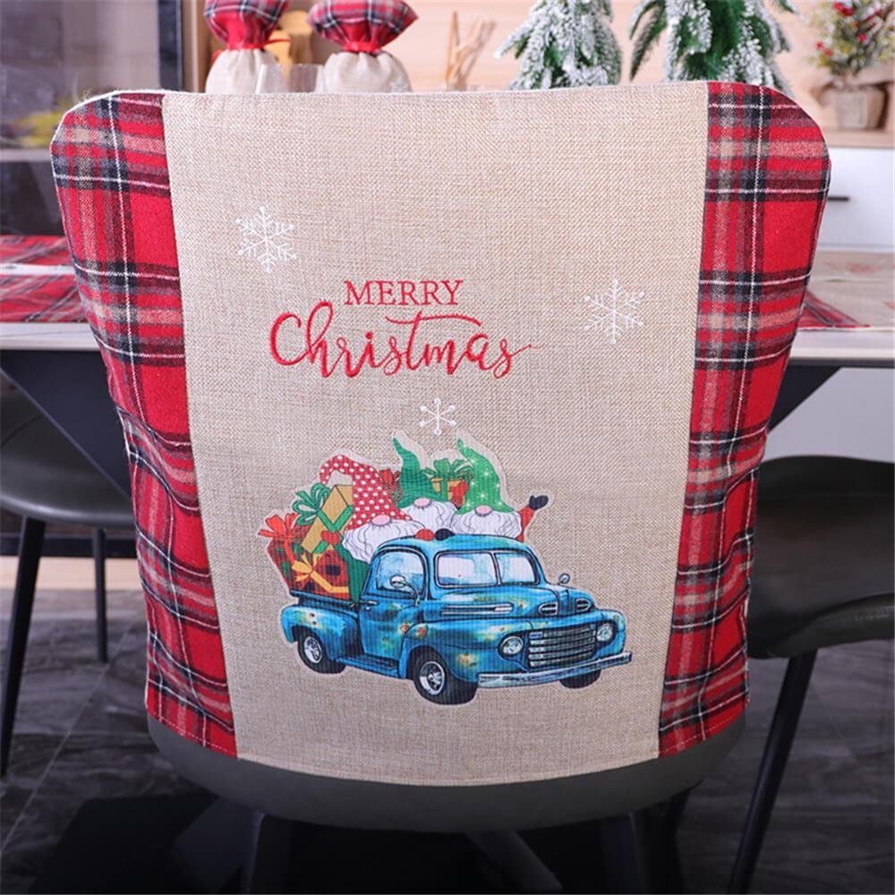 Christmas Chair Covers Home Dining Room Decor Dinner Chair Back Cover-xinru shop