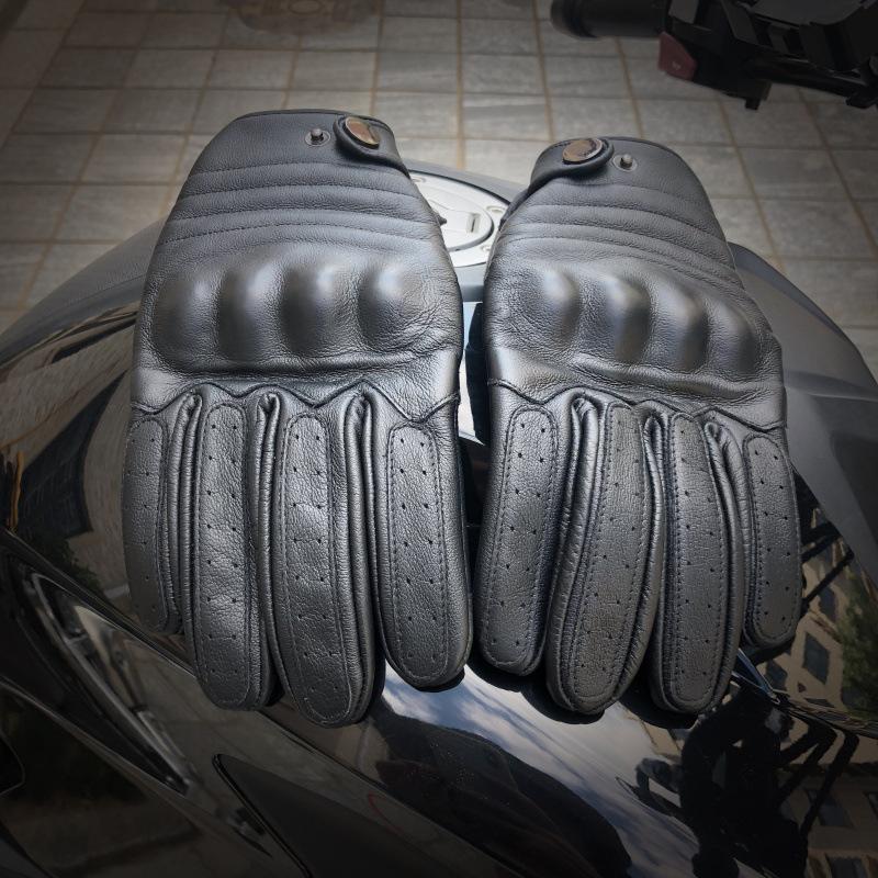 Motorcycle Leather Gloves Touch Screen-xinru