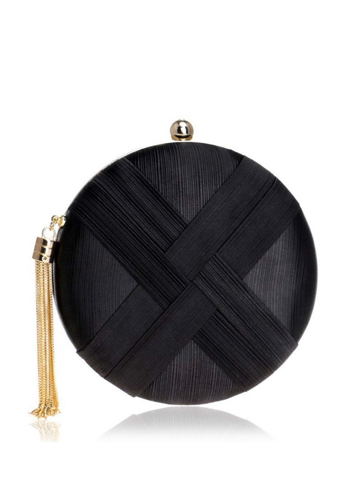 Ladies Evening Bag Tassel Pendant Silk Clutch-xinru