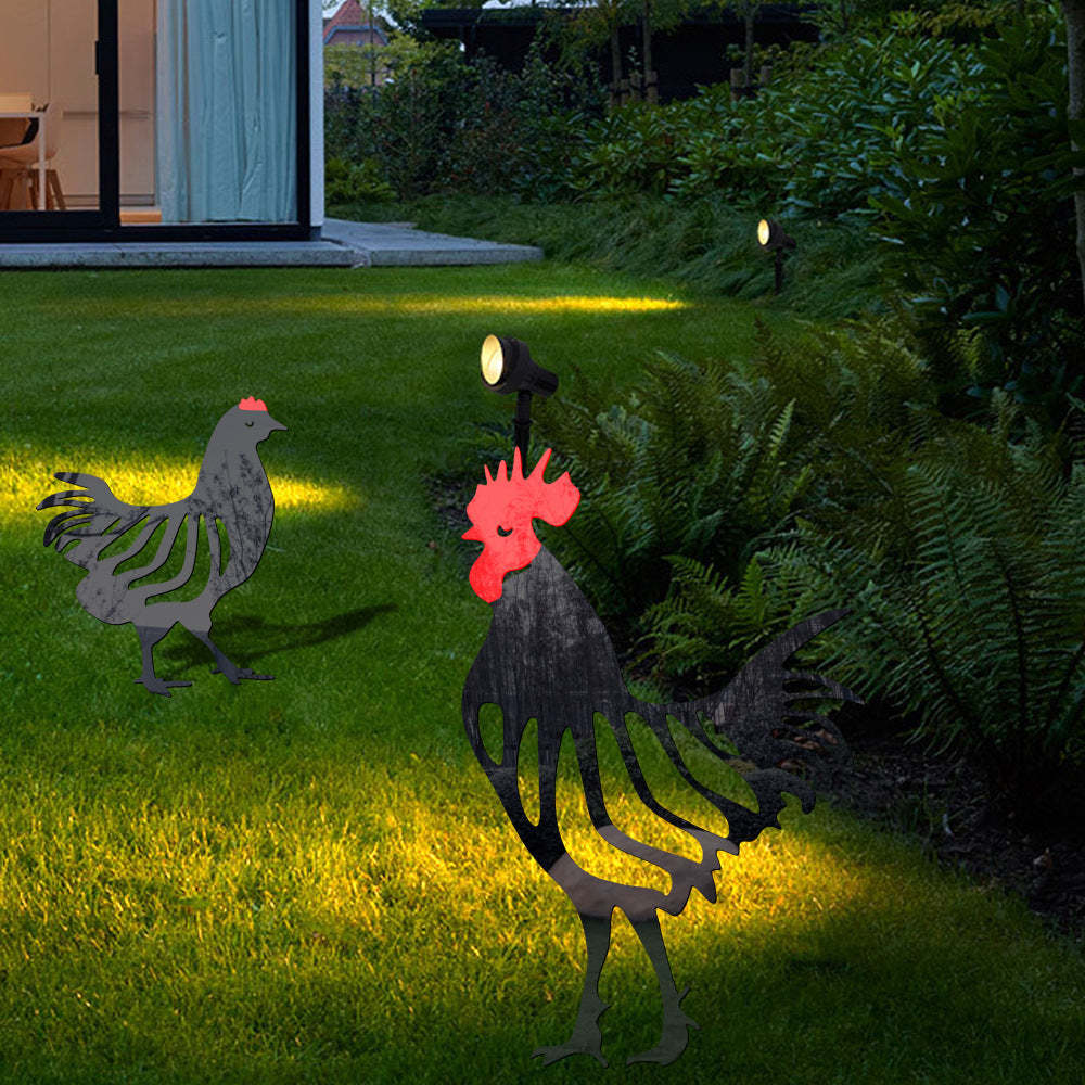 Rooster Shape Outdoor Garden Lawn Stake-xinru