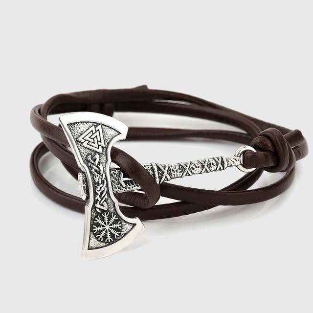 Multi-Viking Style Berserker's Axe Stainless Steel Bracelet-xinru