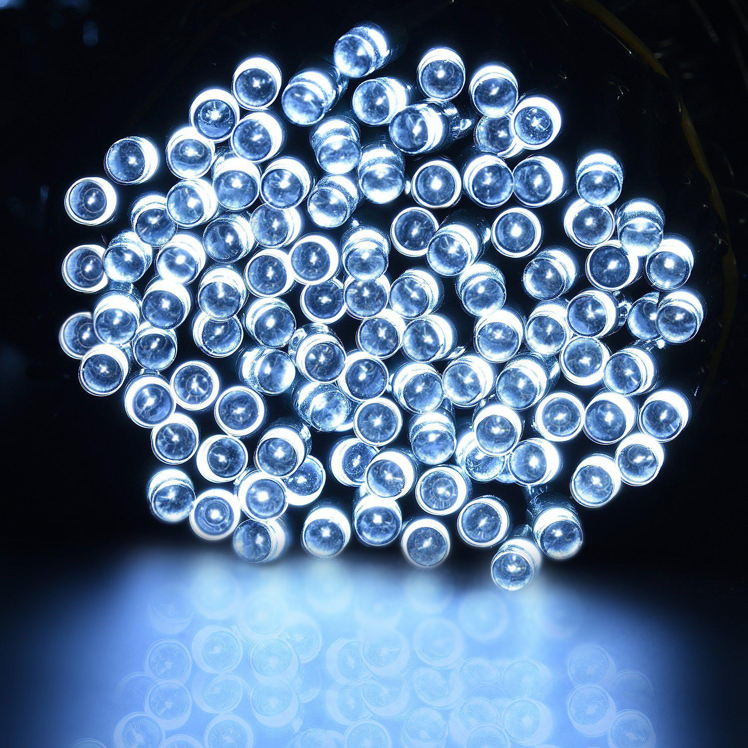 Outdoor Decorative Solar 100-LED Fairy String Lights With Ground Stake-xinru