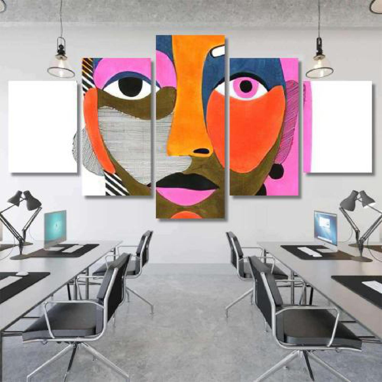 Woman Portrait Abstract Style Hand-xinru shop