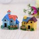 Mini Fairy Garden Miniature Resin Thatched House Micro Dollhouse Ornamen-xinru