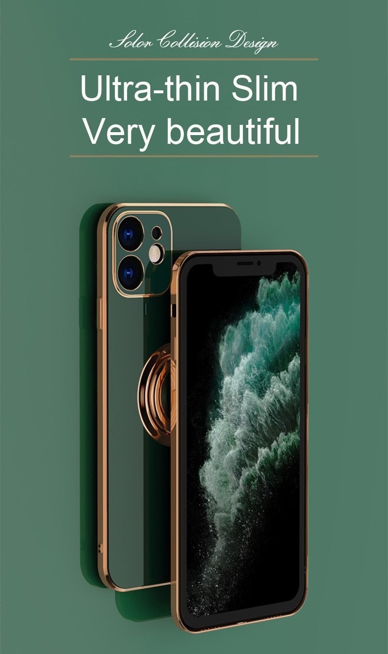 Electroplated Solid Case + Ring Holder-xinru