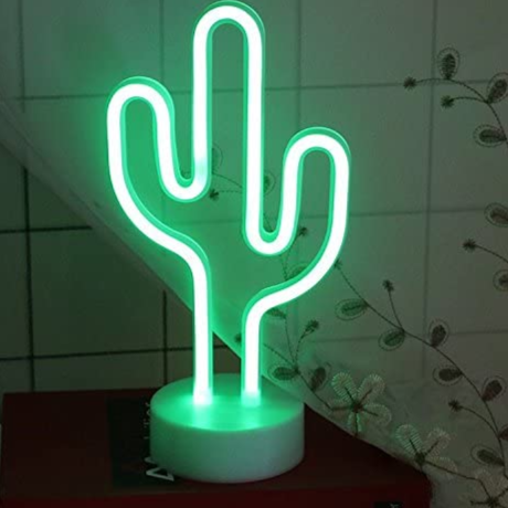 Night Lamp With Base Neon LED Cactus Modeling Lamp-xinru