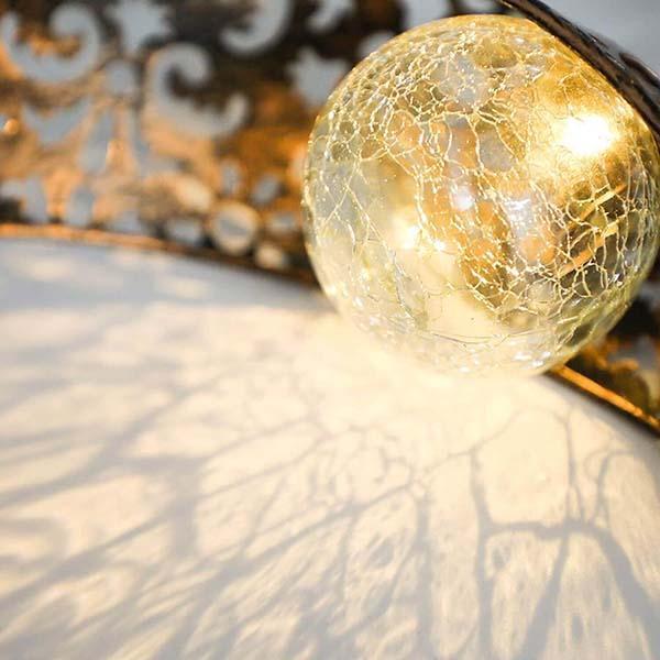 Solar Moon Crackle Garden Decor Light-xinru shop