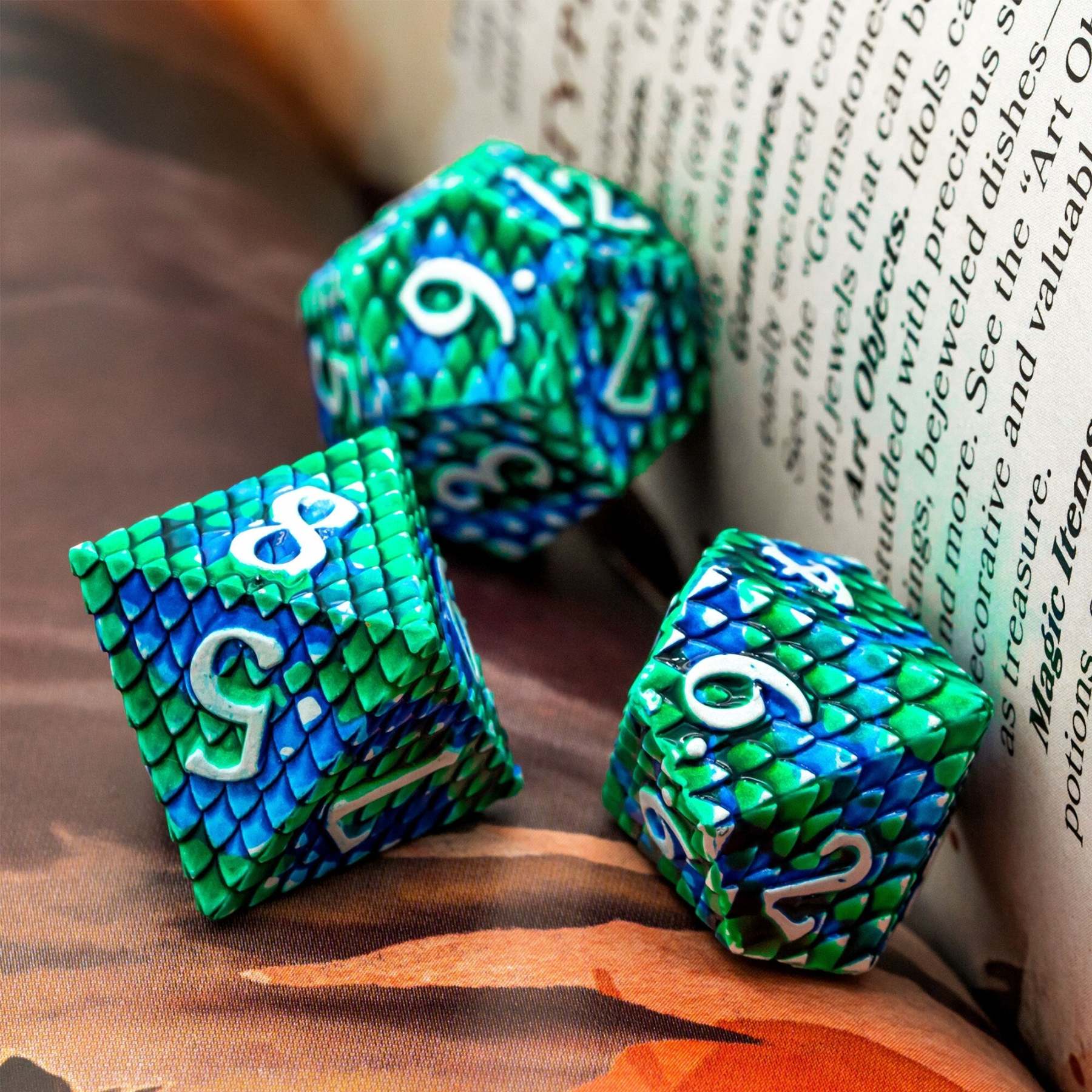 Dragon Scales Metal Dice Set  DND Tabletop Gaming-xinru