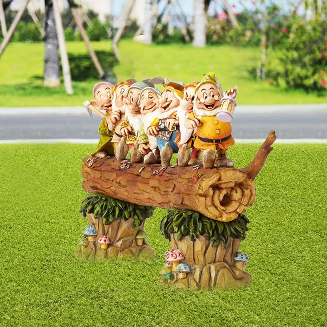 Seven Dwarf Trees Gnome Garden Statues Mini Gnomes Resin Figurine Fairy Garden-xinru