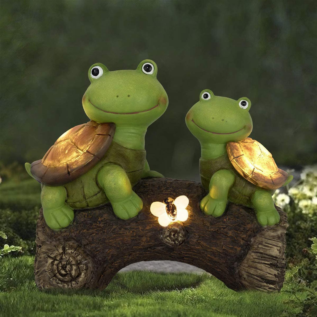 Outdoor Decor LED Turtles Figurin Solar Light Cartoon Ornament-xinru
