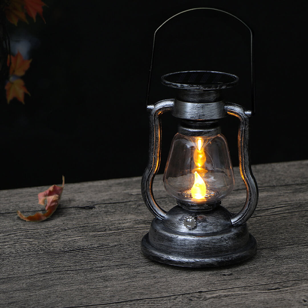 Vintage Wall Light Solar Power Rechargeable Yellow LED Light-xinru