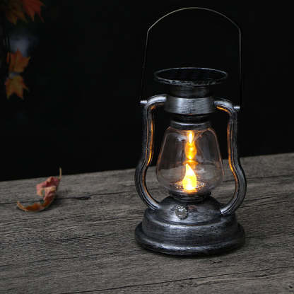 Vintage Wall Light Solar Power Rechargeable Yellow LED Light-xinru