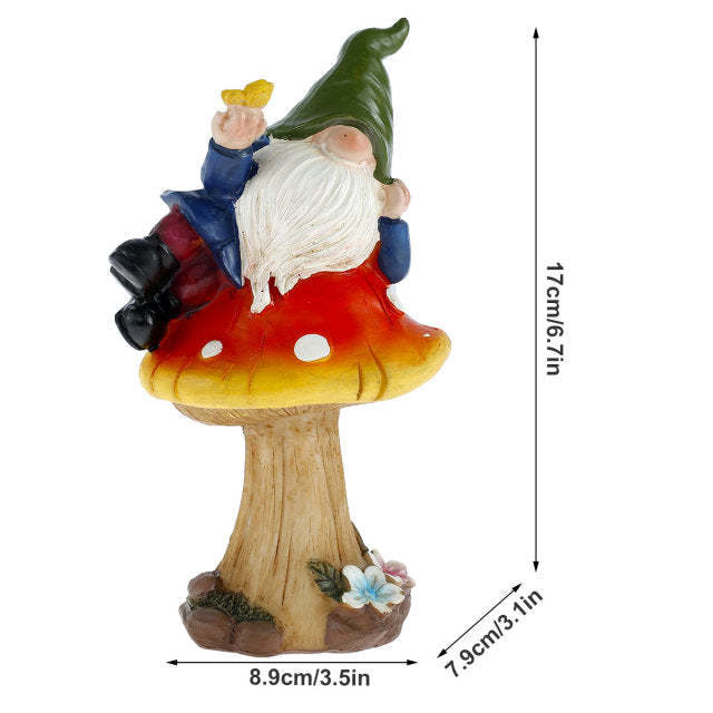 Gnomes Garden Decorations Sculptures Statues Decor Figurine Mushrooms Gift-xinru