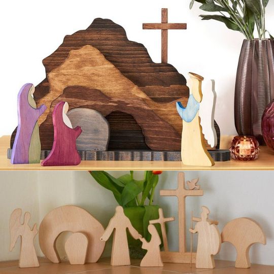 Easter Scene Wooden Decoration-xinru