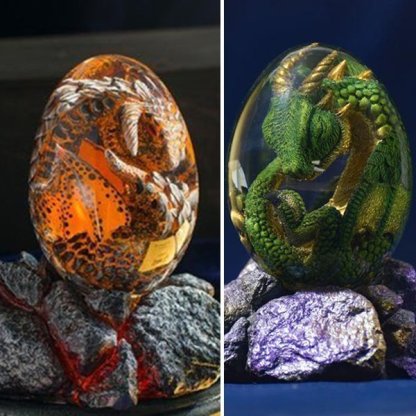 Baby Dragon Lava Dragon Egg Resin Statue Dinosaur Egg-xinru
