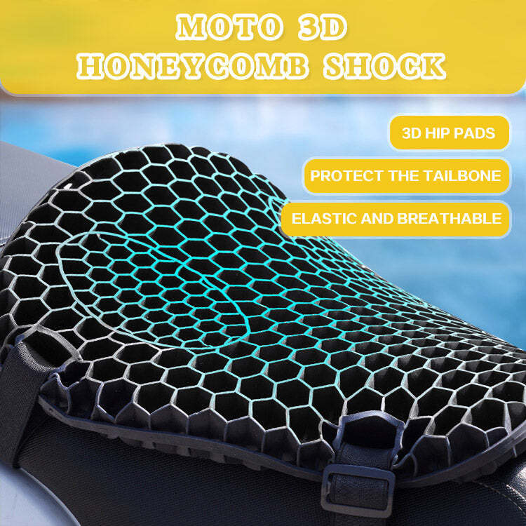 Universal Motorcycle Comfort Gel Seat Cushion Pillow Pad Pressure Relief Cover-xinru