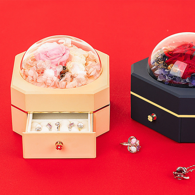 Mother's Day Romantic Gift Octagonal Single Layer Drawer Box-xinru