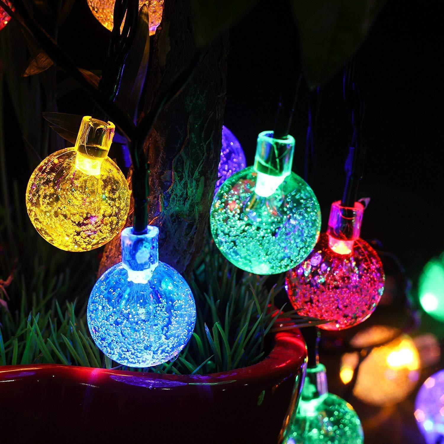 30 LED Solar Bubble Beads Patio String Lights-xinru shop