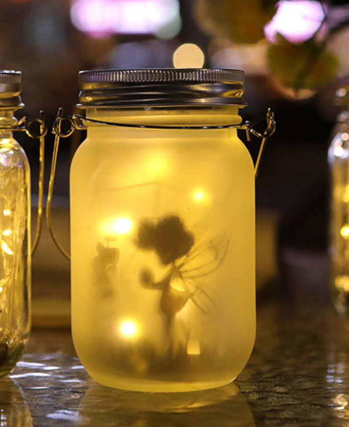 Solar Light Outdoor Fairy Lantern Hanging Glass Mason Jar Light Led Lamp-xinru