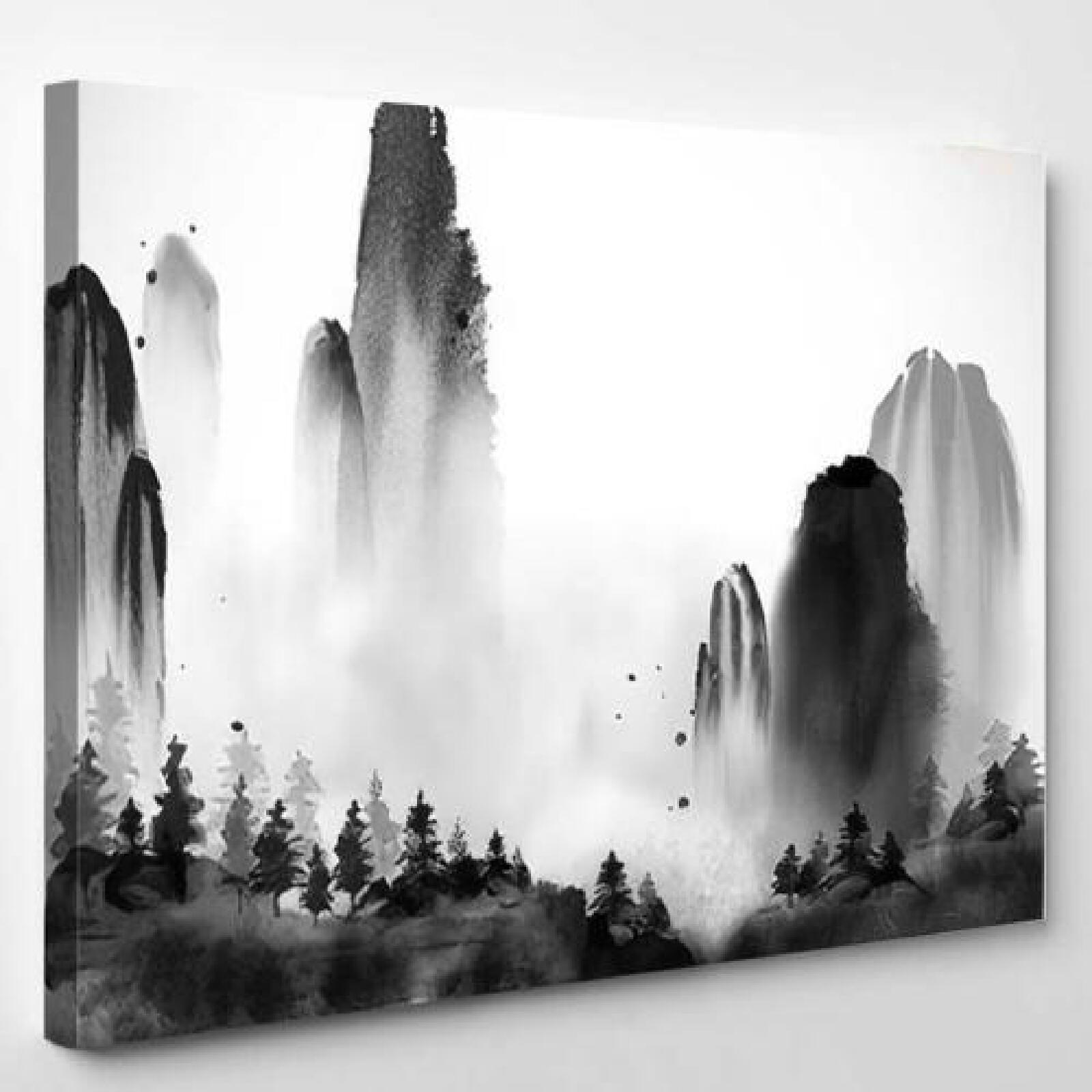Wild Forest Trees High Mountains Fog-xinru shop