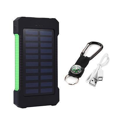 20000mAh Dual-USB Waterproof Solar Portable  Compass Battery Charger-xinru