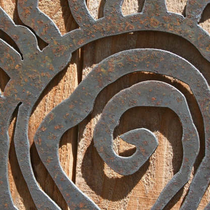Wrought Iron Metal Sun Decorative Metal Wall Art-xinru