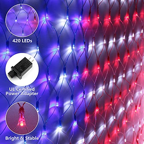 Upgraded Super Larger Size American Flag Lights July 4th Patriotic-xinru