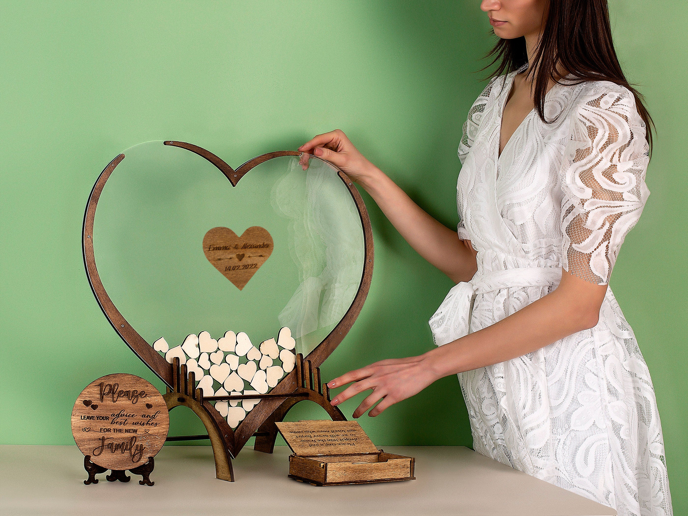 Wedding Alternative Guest Book Set Guest Book Sign Wedding Decor-xinru