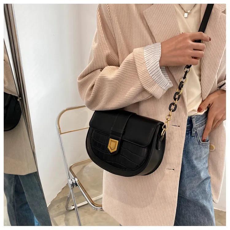 ワニのパターンショルダーバッグ-xinru shop