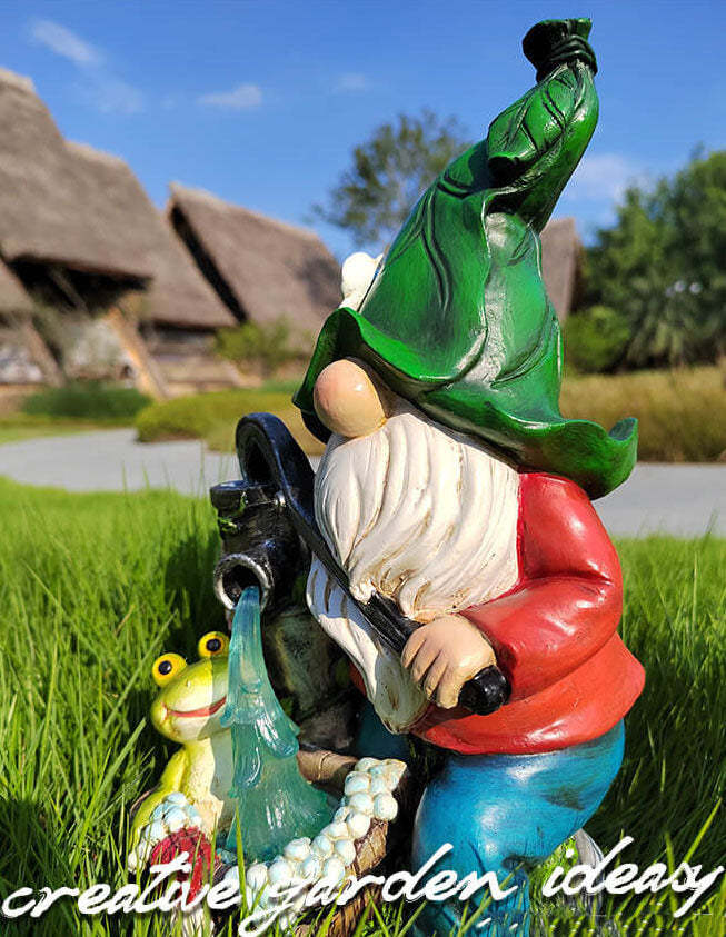 Solar Resin Dwarf Garden Ornament Waterproof Decorative Light-xinru