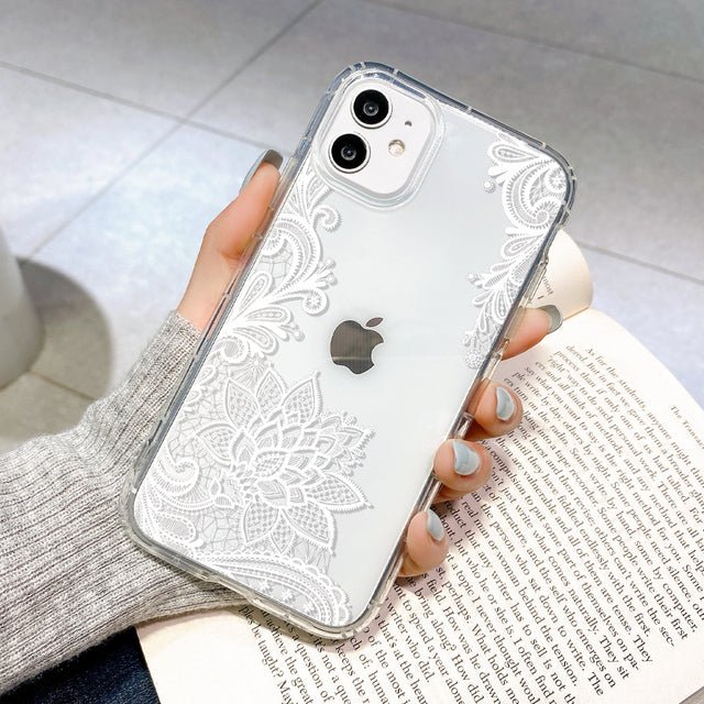 Clear Lace Flower Case-xinru