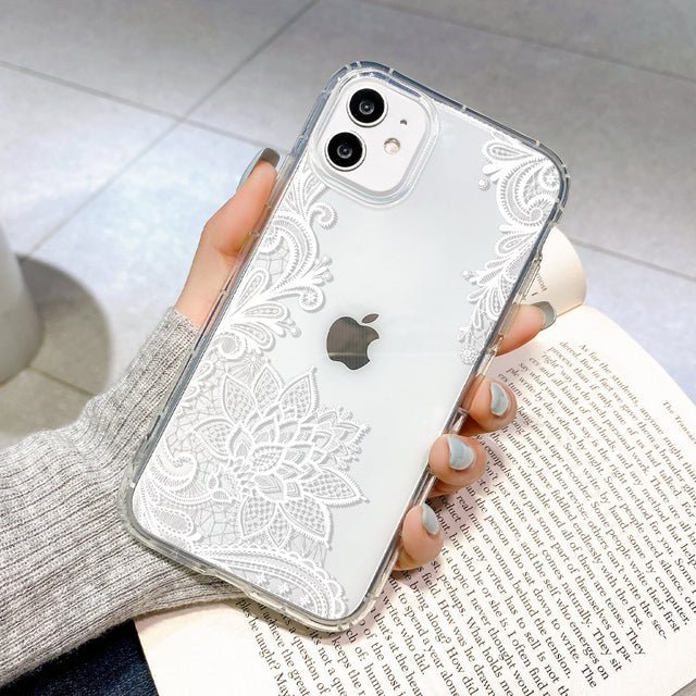 Clear Lace Flower Case-xinru