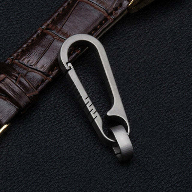 Titanium Heavy Duty Carabiner Keychain Quick Release Hooks With Titanium Key Ring-xinru