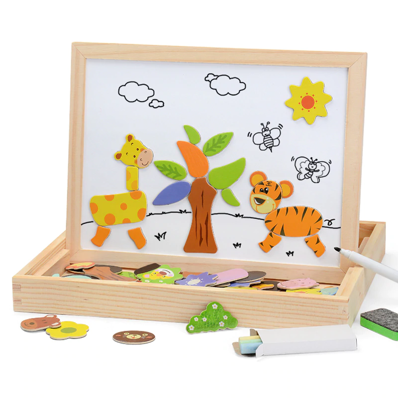 Wooden Magnetic Toys Kids 3D Puzzle Box Puzzle-xinru
